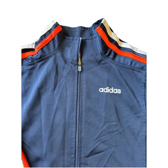 VTG Y2K Adidas 3 Stripe Jacket Trefoil Track Blue Orange FL GATORS Satin Women S - Picture 9 of 13